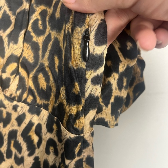 All saints kota leppo animal print dress Small viscose mini - Picture 4 of 7